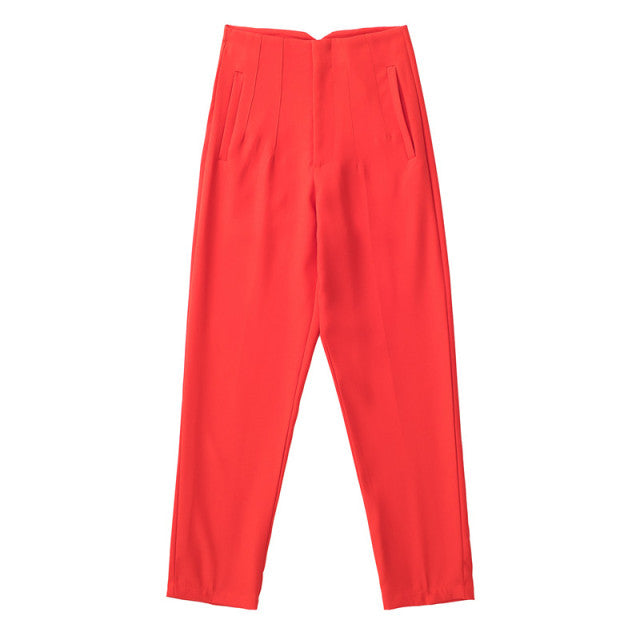 High Waist Streetwear Trousers