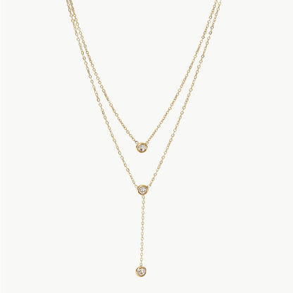 Zircon Double-Layered Necklace