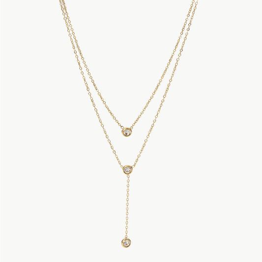 Zircon Double-Layered Necklace