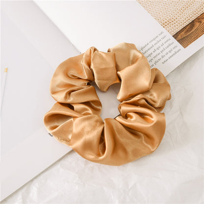 Silk Satin Scrunchies Headband Large Elastic Rubber Hair Band Women Gilr Ponytail Holder Hair Ties Accessories Satin Hair Rope