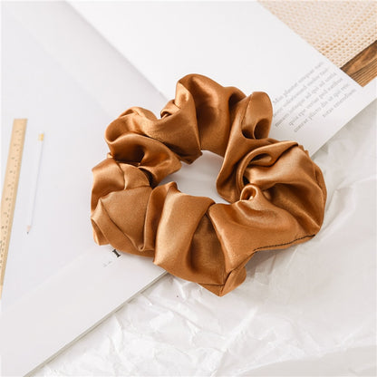 Silk Satin Scrunchies Headband Large Elastic Rubber Hair Band Women Gilr Ponytail Holder Hair Ties Accessories Satin Hair Rope