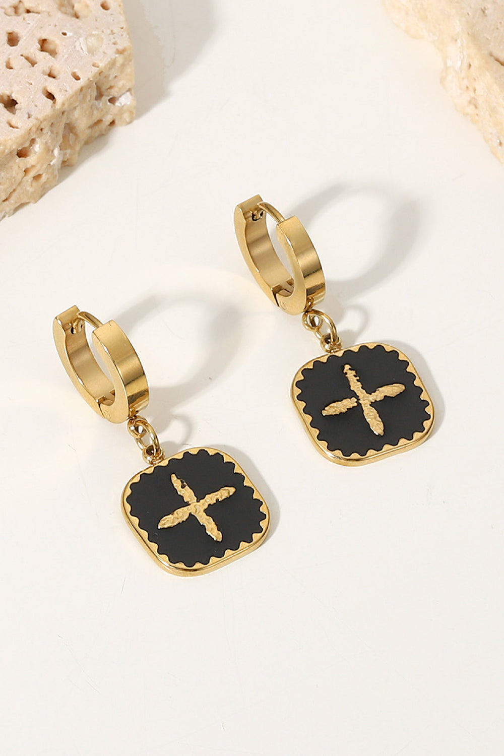 Square Shape Drop Earrings