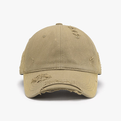 Distressed Adjustable Cotton Hat