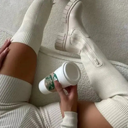 Stretch Knit Boots