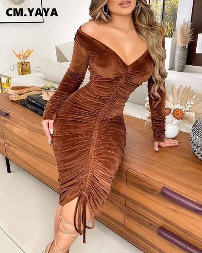 Pencil Velvet Dress