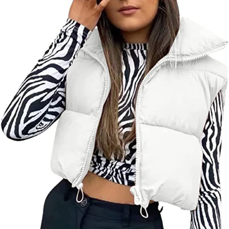 Quilted Vest Winter Womens Coat Jacket